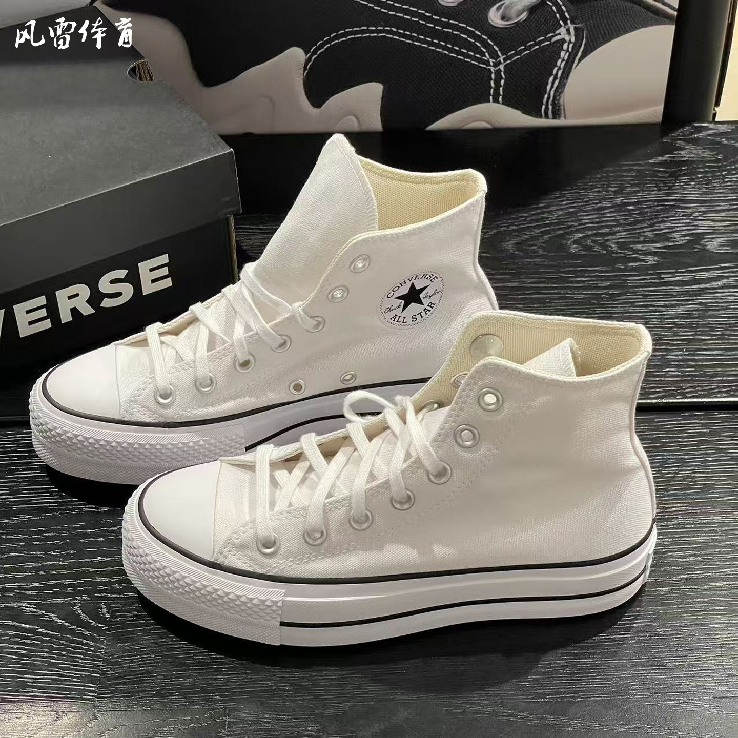 匡威AllStarLift厚底帆布鞋图片