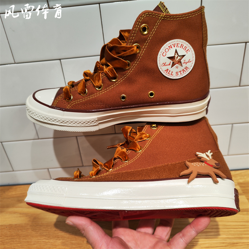 匡威1970s驯鹿粘贴高帮帆布鞋
