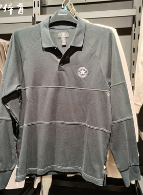【风雷】匡威男女学院风拼色翻领长袖Polo衫 10027563