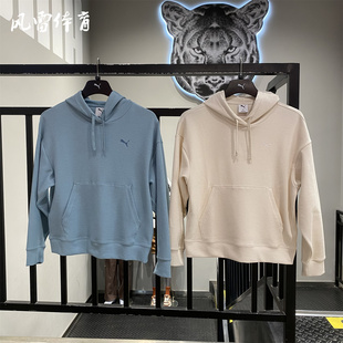 【风雷】PUMA彪马女款复古华夫格刺绣连帽卫衣套头衫针织衫690491