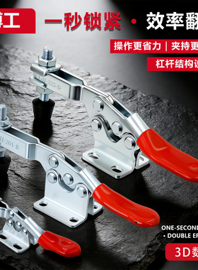 快速夹具 LD 水平式夹钳WDC HS CH GH 201BI 201BSM 201BHB 225DI