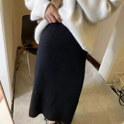 1222-21清仓不退换~高腰浣熊绒半身裙女~只有20件