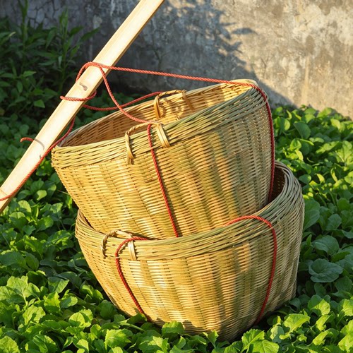 箩筐竹筐喜事装粮食簸箕竹编制品