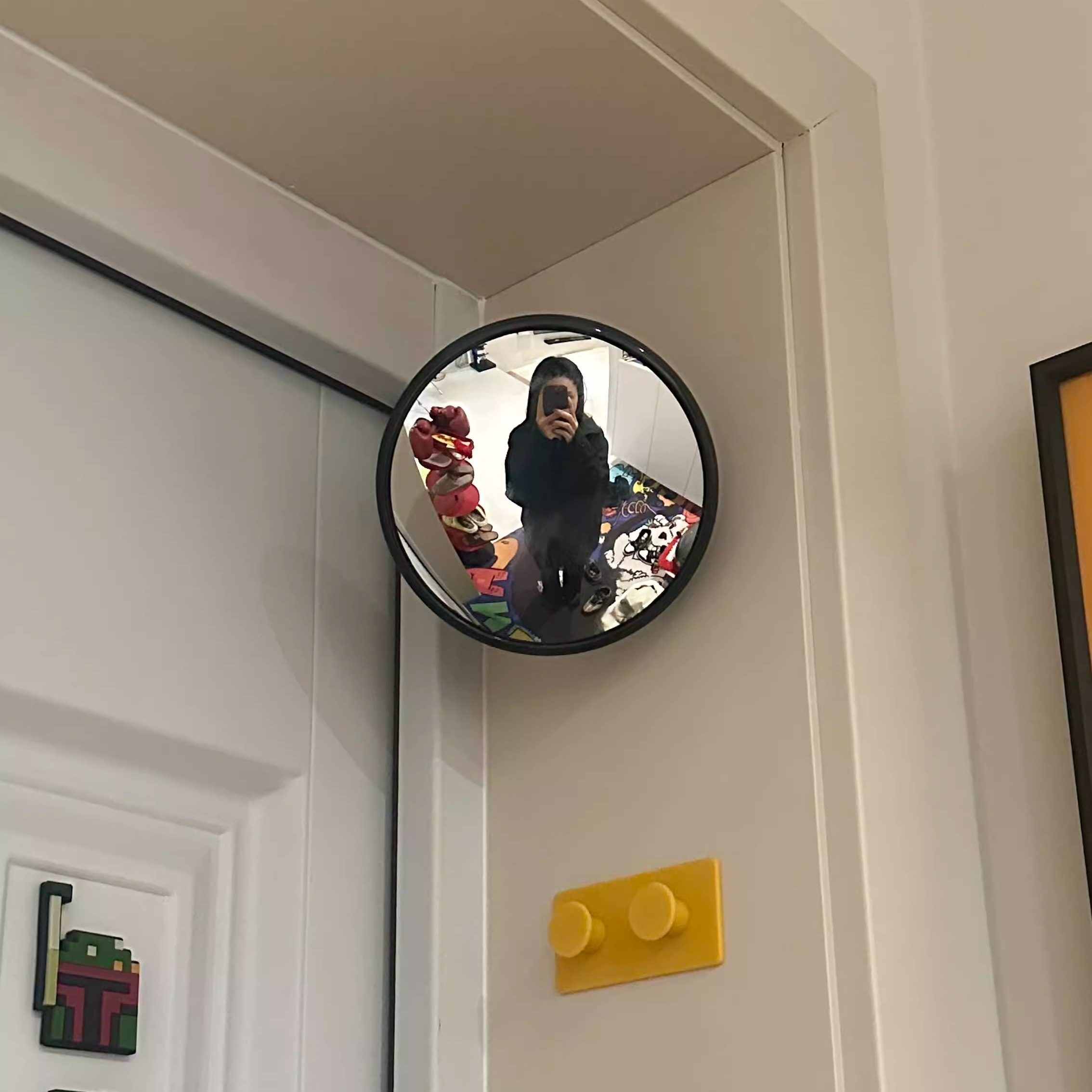 稀奇古怪可爱氛围感摆件装饰广角凹凸镜壁挂室内家咖啡角布置拍照