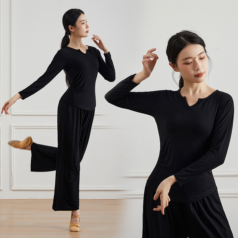 新款秋冬舞蹈长袖上衣女