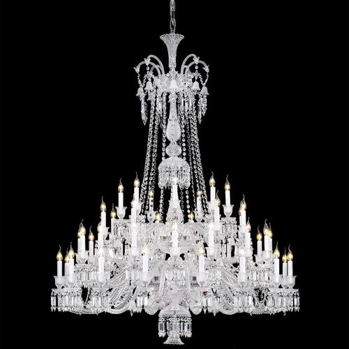 法式水晶大吊灯客厅餐厅吊灯酒店宴会厅现代轻奢蜡烛大气婚礼别墅