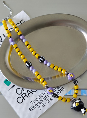 JMH小吴同学 三丽鸥酷企鹅趣味小众串珠项链可爱锁骨链日韩配饰