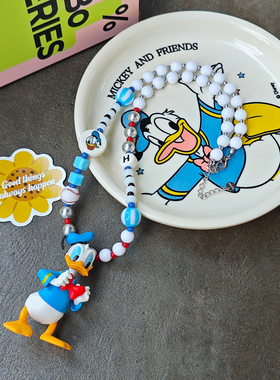 JMH小吴同学 小众原创唐老鸭卡通项链日韩可爱毛衣链个性潮流配饰