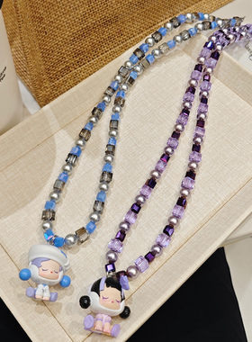 JMH小吴同学 上海限定SP蝴蝶小姐diy萌粒项链水晶毛衣链可爱配饰
