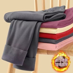 内穿棉裤 保暖裤 线裤 衬裤 发热德绒秋裤 加绒打底裤 女士2023秋冬薄款