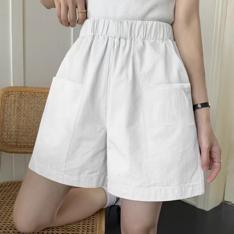 100%纯棉2026年夏季阔腿短裤女宽松直筒工装五分裤休闲百搭运动裤