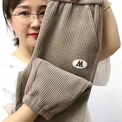 九分裤宽松高腰束脚休闲百搭大码加绒加厚哈伦裤女秋冬季2024新款