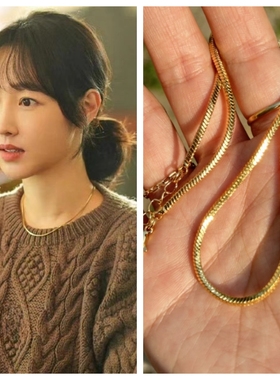 无吊坠不锈钢锁骨链女白百何同款