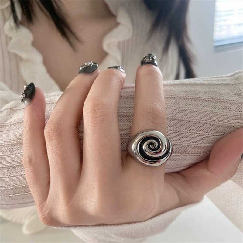 other女合金欧美风螺旋纹戒指