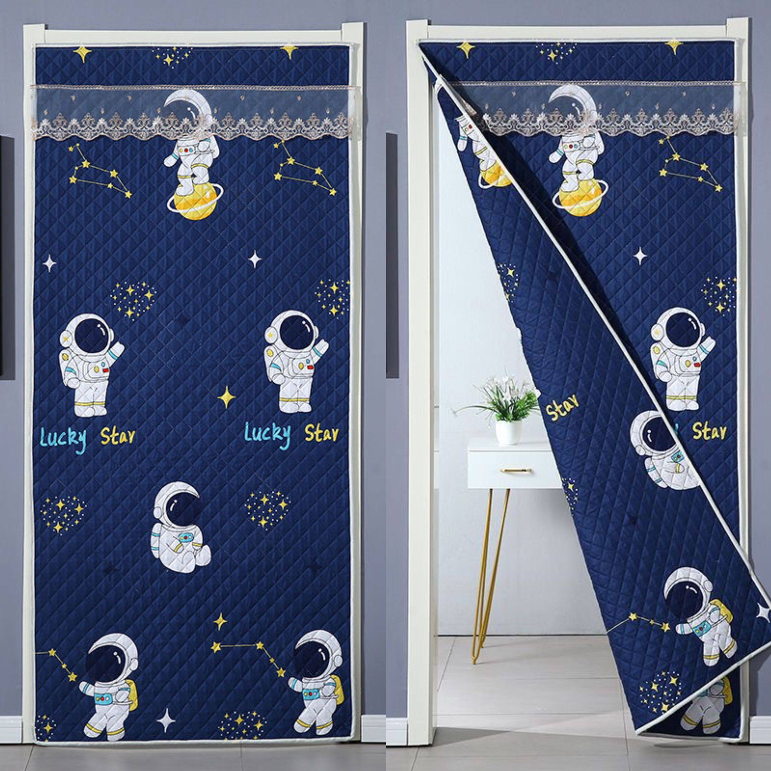 棉门帘冬季防寒保暖卧室厨房挡风加厚家用免打孔双面布艺隔断帘子