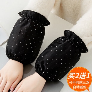 秋冬可爱百搭纯色短款防污套袖成人学生羽绒服防脏上班工作袖套