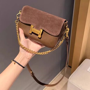 今年流行复古包包女2026高级感磨砂腋下链条轻奢单肩斜挎小方包潮