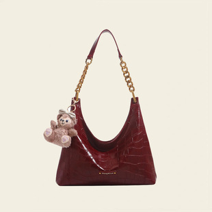 轻奢高级感红色包包大气新娘结婚手提包2026潮新款 单肩包 百搭时尚