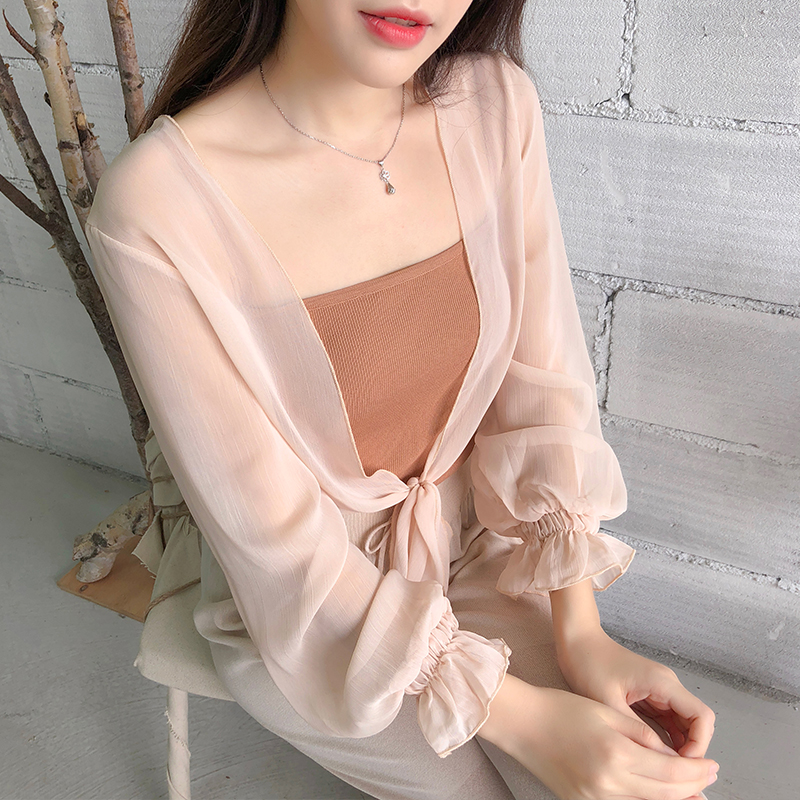 冰丝防晒衣女夏季短款薄宽松百搭时尚网红透气雪纺超仙女防晒开衫|ruв категории Женская одежда, кружева свитер/шифон рубашка - от Buy2taobao.com для оказания профессиональной услуги покупки агента Taobao