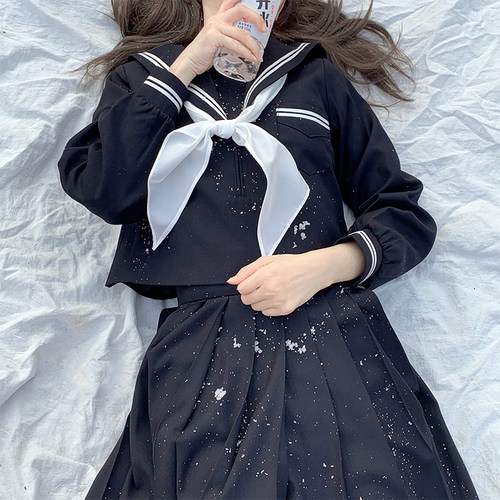 原创月野家日系基础白二本水手服
