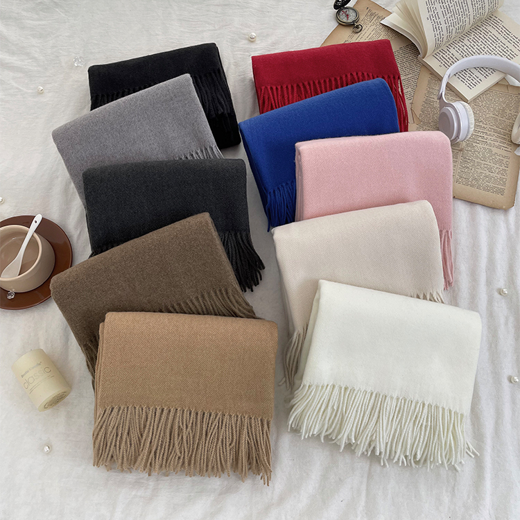 【月野HOUSE】十色仿羊绒围巾纯色秋冬保暖加厚百搭日系学院风