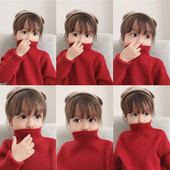 百搭儿童宝宝半高领打底衫 款 新款 全棉男女童洋气针织毛衣2026春季