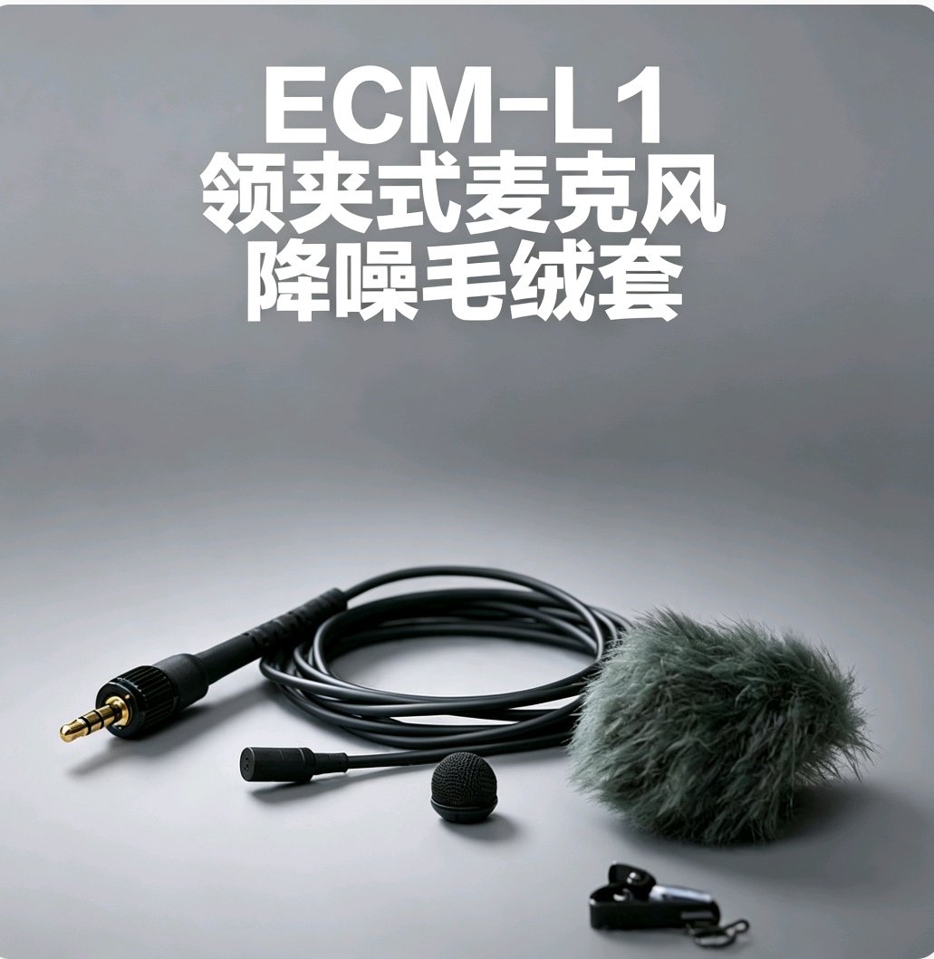 适用Sony索尼ECM-L1麦克风降噪毛罩保护套话筒防风毛绒咪罩毛衣罩