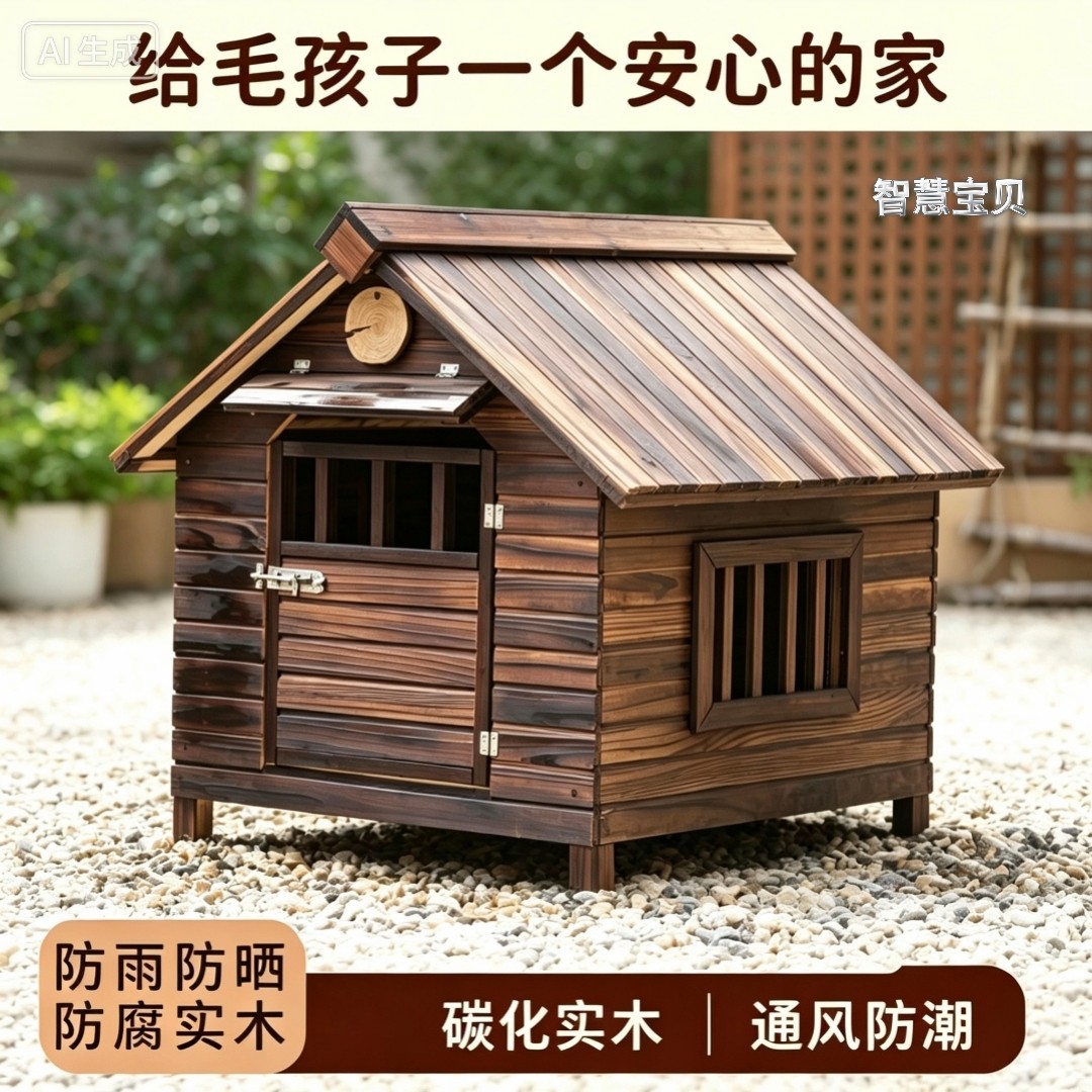 户外狗屋室外室内防雨防晒实木宠