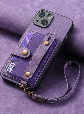 适用小米14手机壳17/15创意插卡红米K80/70/K60挂绳保护套note13pro全包防摔12T简约11lite新款T/R/S/C外壳