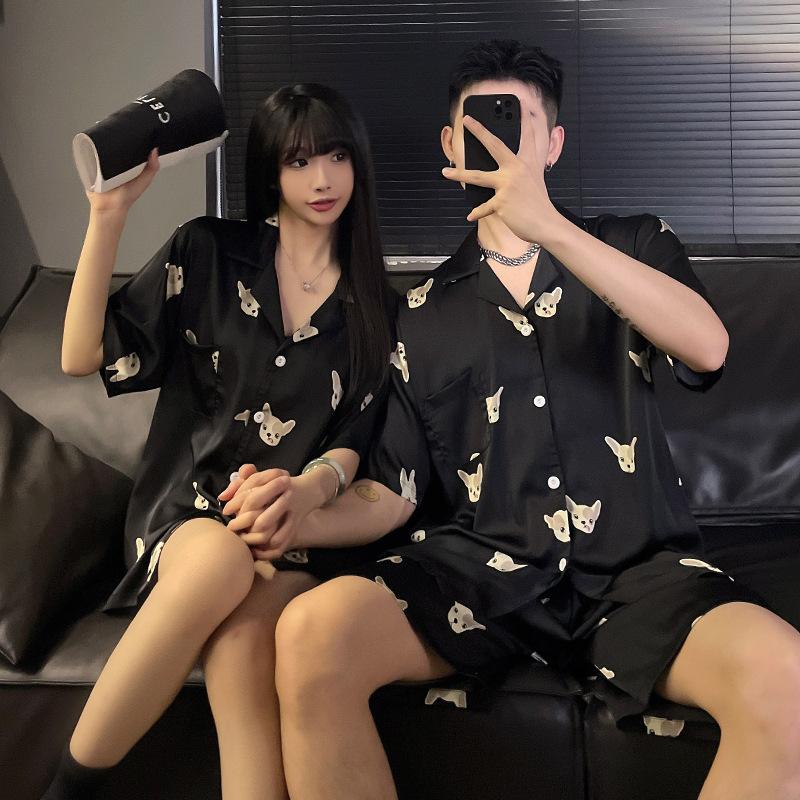 新款优质情侣睡衣女款夏季冰丝