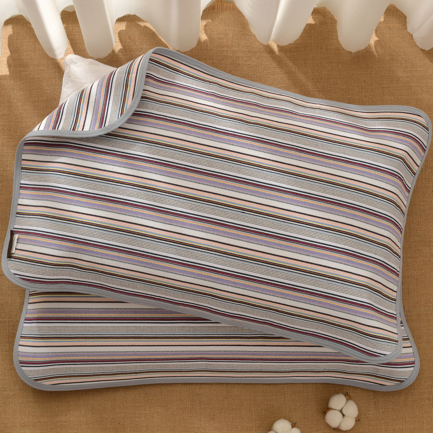 纯棉老粗布枕巾包邮100%成人四季