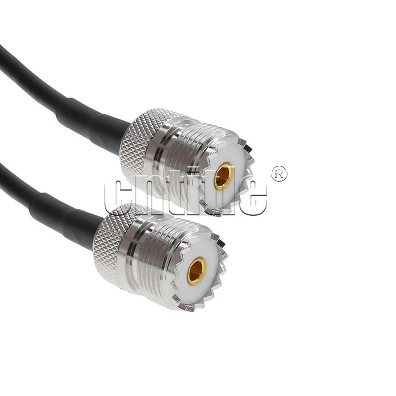 镀银RG223 UHF母头转接线跳线  接双M母头(外螺纹内孔)SL16母头