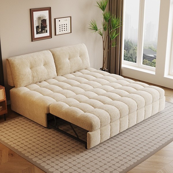 多功能沙发床两用可折叠书房公寓无扶手泡芙布艺沙发午休床