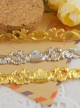 DIY饰品配件11*75mm花片花片花形打底长条金属片饰品材料
