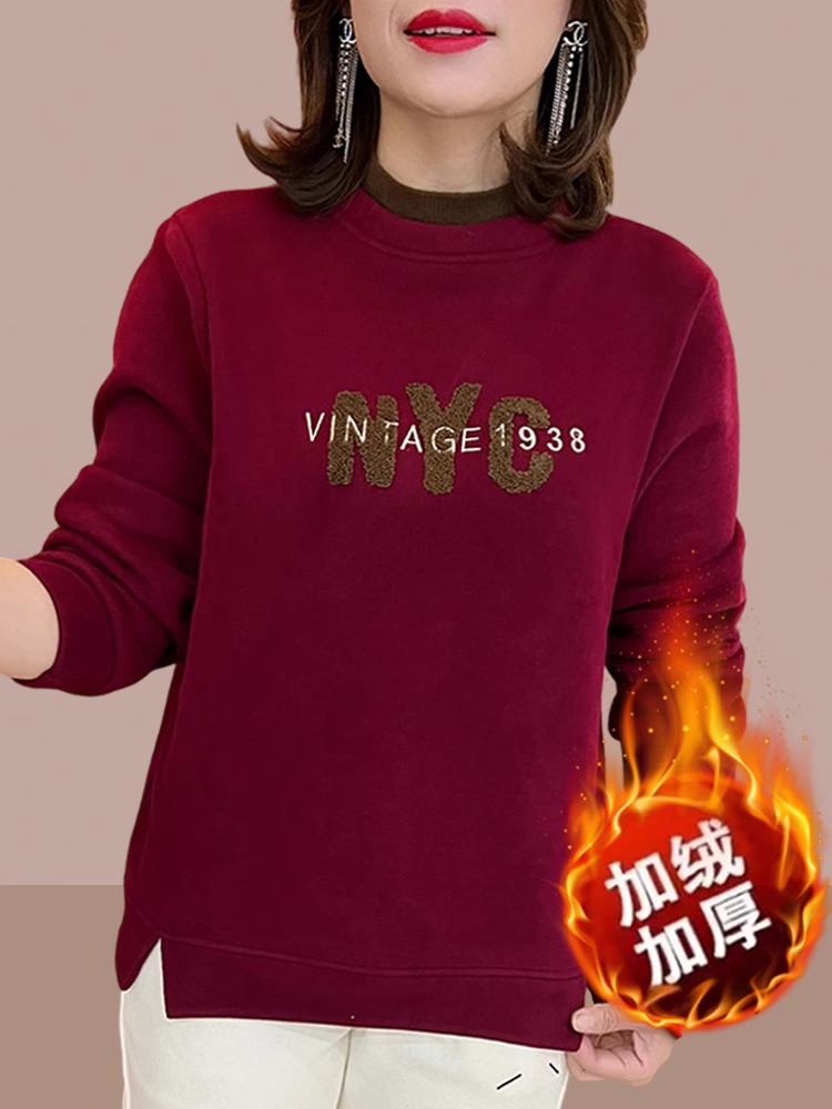 冬季女装保暖上衣休闲百搭打底衫