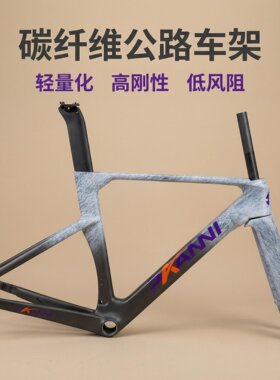 碳纤维自行车架组，东丽T800碳布，一体车把，流线型车架组