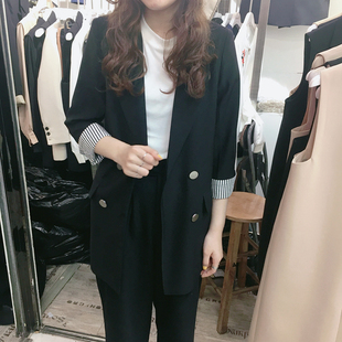 韩版 f.a法拉纯色薄款 新款 外套女2020春季 百搭ins西服潮 休闲小西装