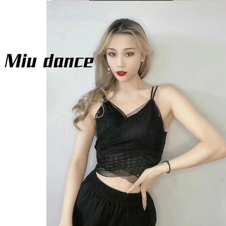 MiuDance拉丁舞服夏季新款气质吊带内搭魔术贴美背上衣带胸垫013