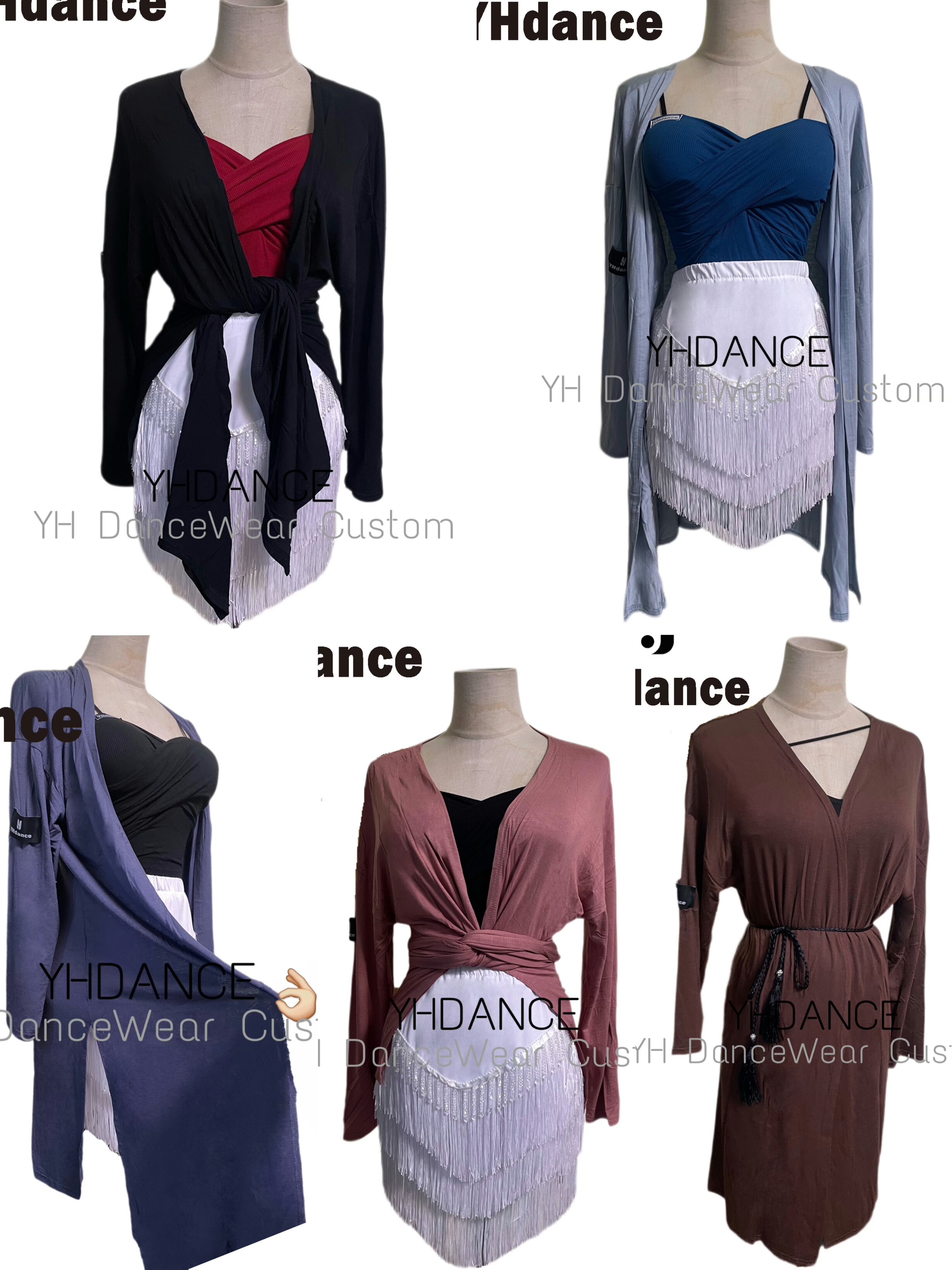 YHDANCE莫代尔百搭款开衫送腰带拉丁舞上衣练功服多钟穿法包邮22