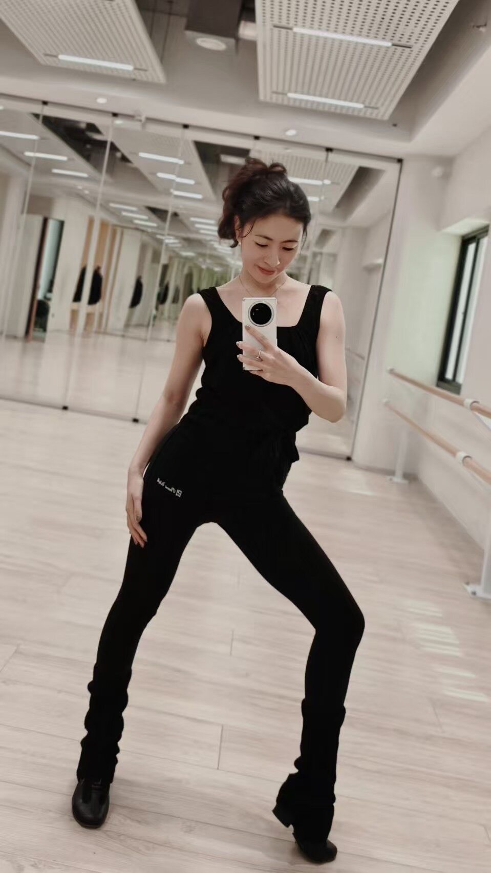拉丁舞服女成人拉丁舞裤紧身形体服舞蹈练功服打底裤子弹力裤子