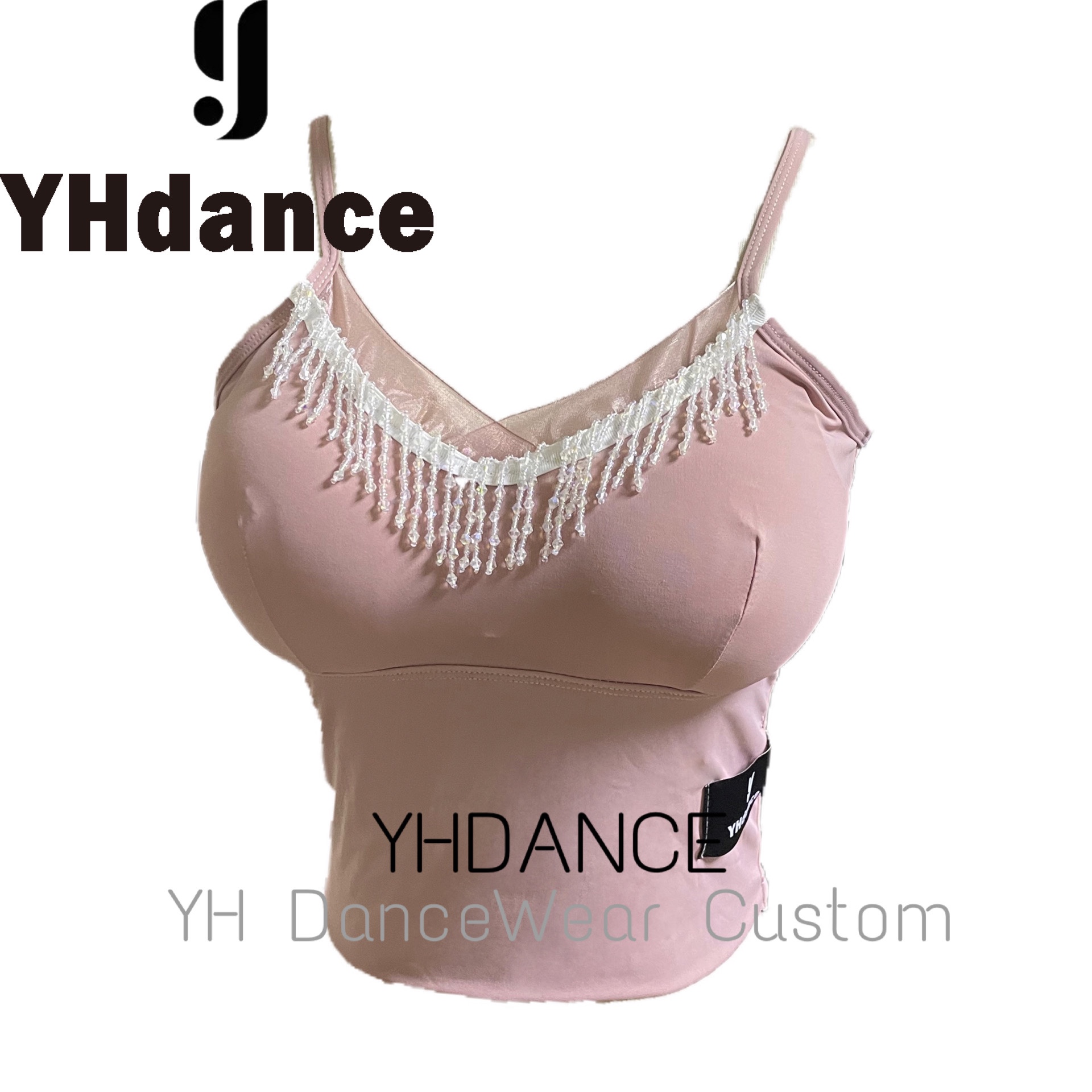 YHDANCE拉丁舞服V领流苏吊带上衣美背性感夏季练舞练功服女C21