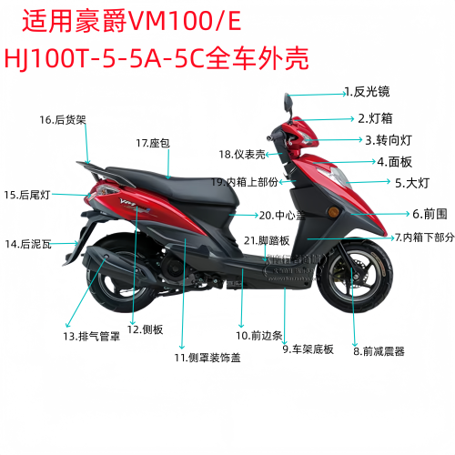 VM100N/HJ100T-5/5A/5C外壳面板