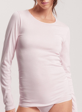 Hanro  100%cotton seamless 棉质丝光棉无缝长袖舒适打底衣