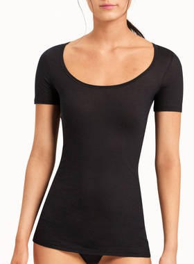 瑞士 HANRO Ultralight 丝光棉透气柔软百搭贴身圆领短袖T恤