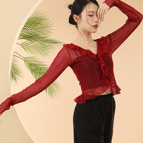 独特设计舞蹈服小衫夏季