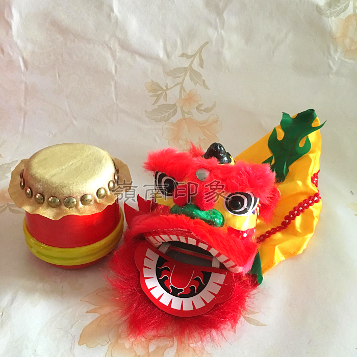 佛山醒狮材料包diy微模型鼓学生幼儿园手工活动迷你舞狮子头新年