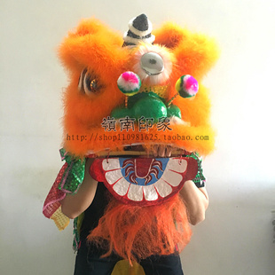 佛山醒狮眨眼儿童狮头小孩10寸双人舞狮子学生新年春节摆件设道具