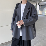韩国宽松休闲小众黑oversize灰色西装春秋外套XZ404-2-XF06-p90，男装西服，星座409(原A307）