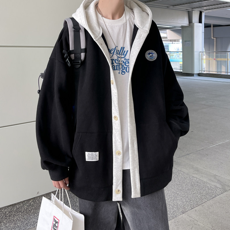 春秋连帽卫衣开衫宽松百搭潮ins运动休闲棒球服 XZ404-2-W008图片