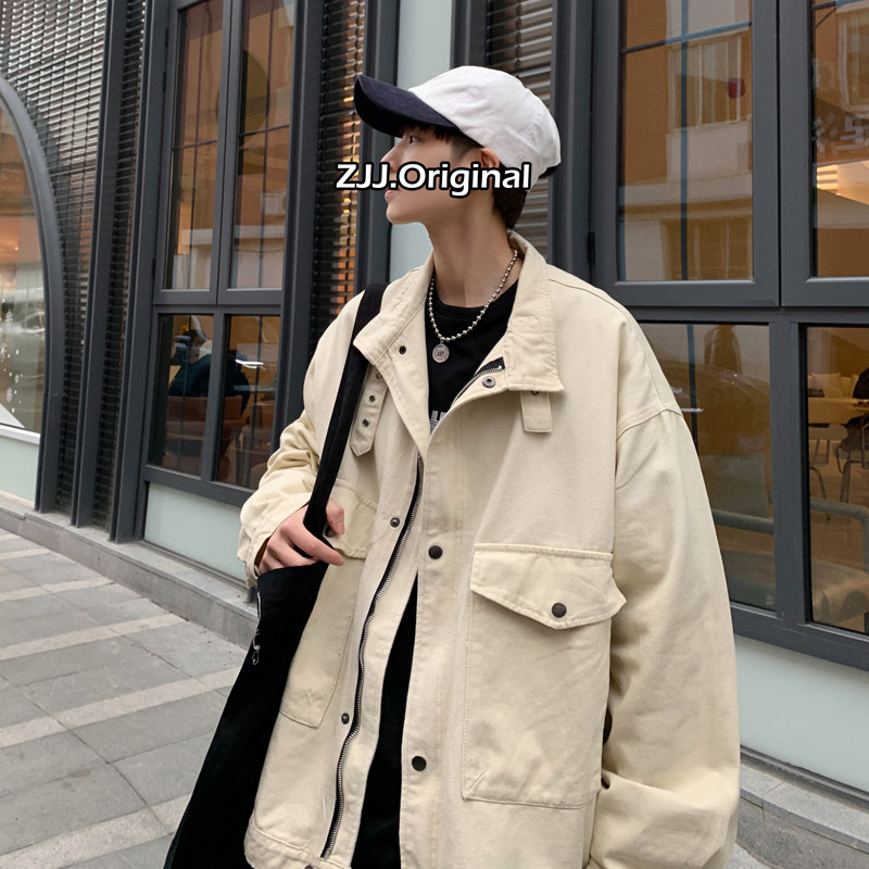 牛仔夹克男潮流宽松休闲外套春季港风ins痞帅外套xz404-2-J02,男装夹克,星座409(原A307）